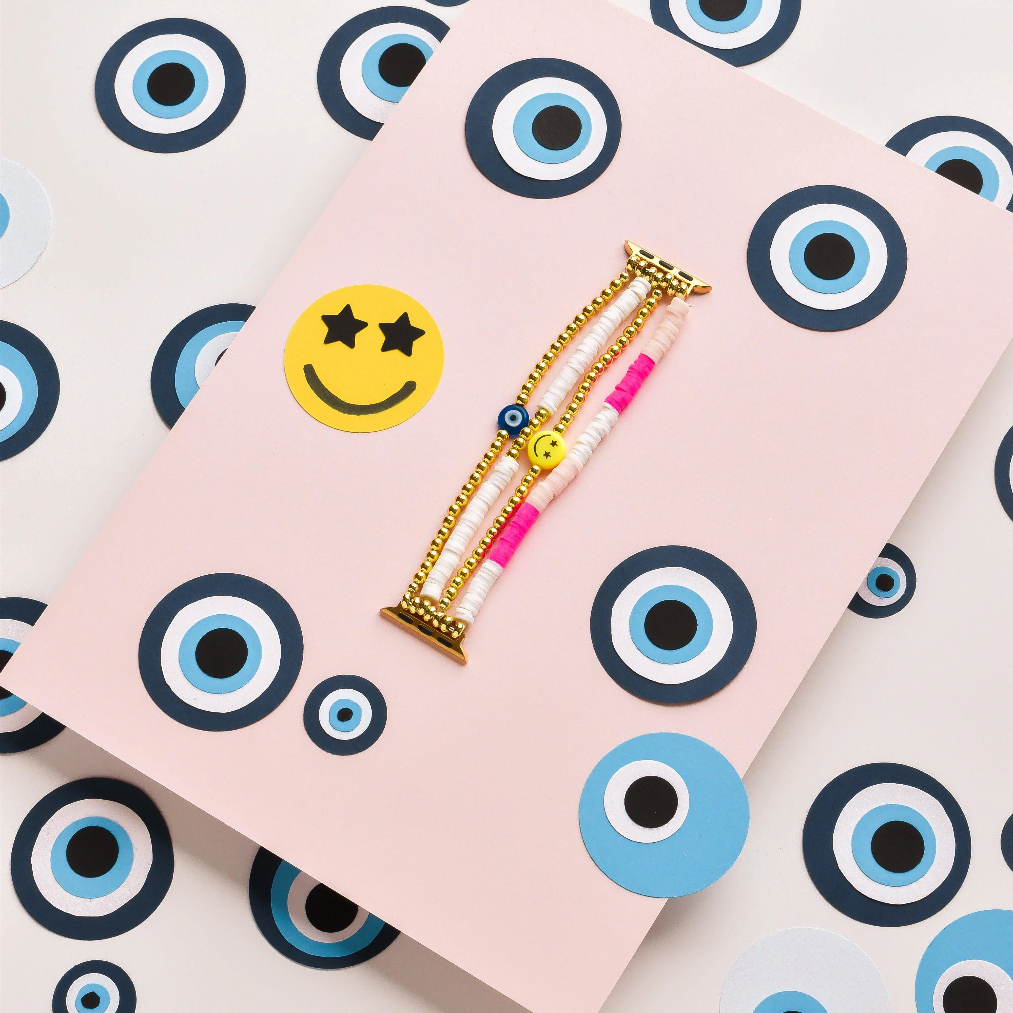 Smiley Beaded Apple Watch Strap