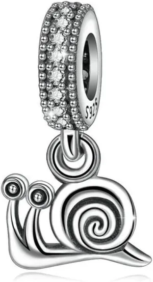 Snail Charm 925 Sterling Silver Animal Charm Lucky Charm Love Charm Anniversary Charm for Pandora Charm Bracelet
