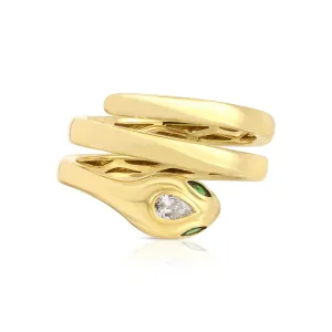 SNAKE COIL PINKY RING