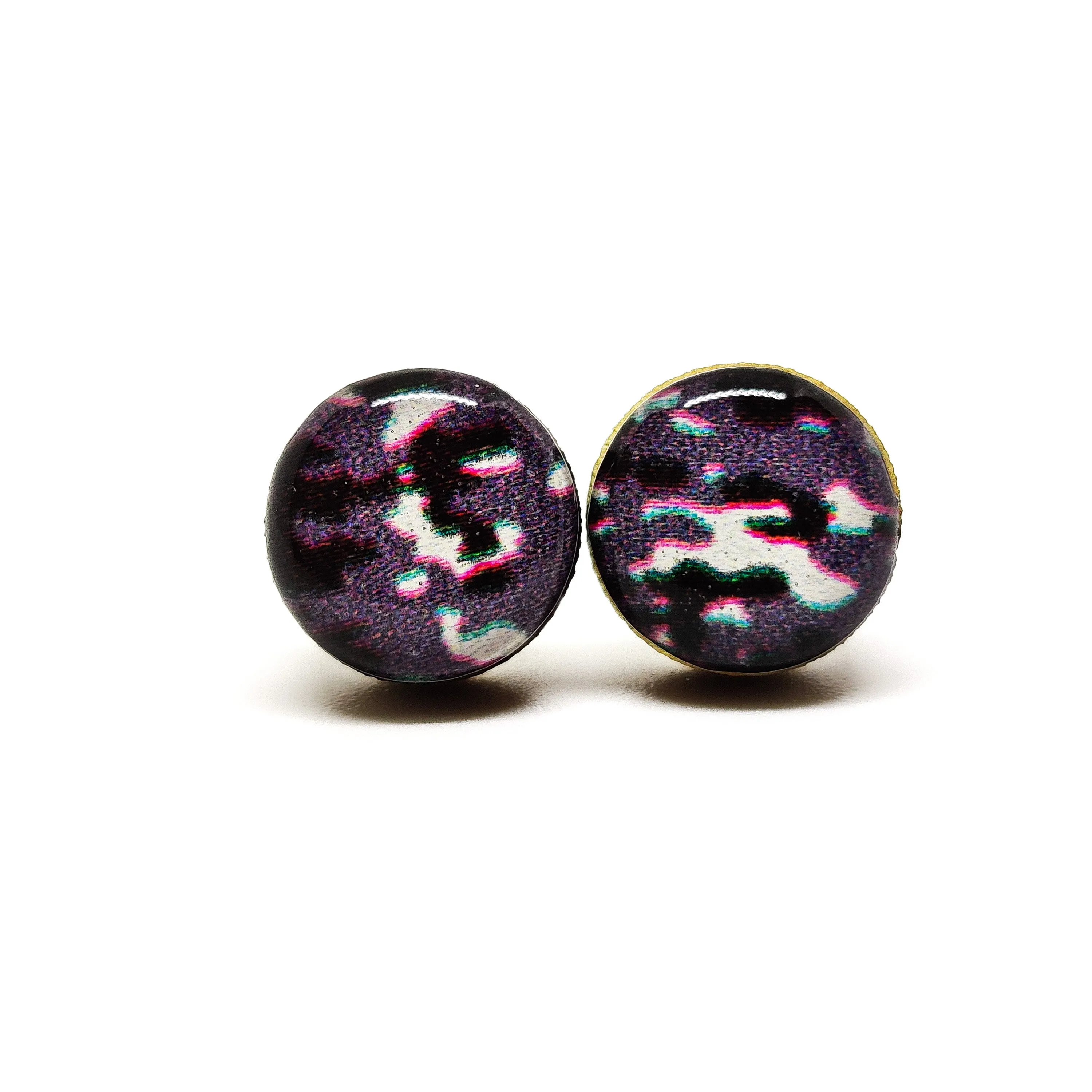 Snow Camo Stud Earrings by Candi Cove Designs