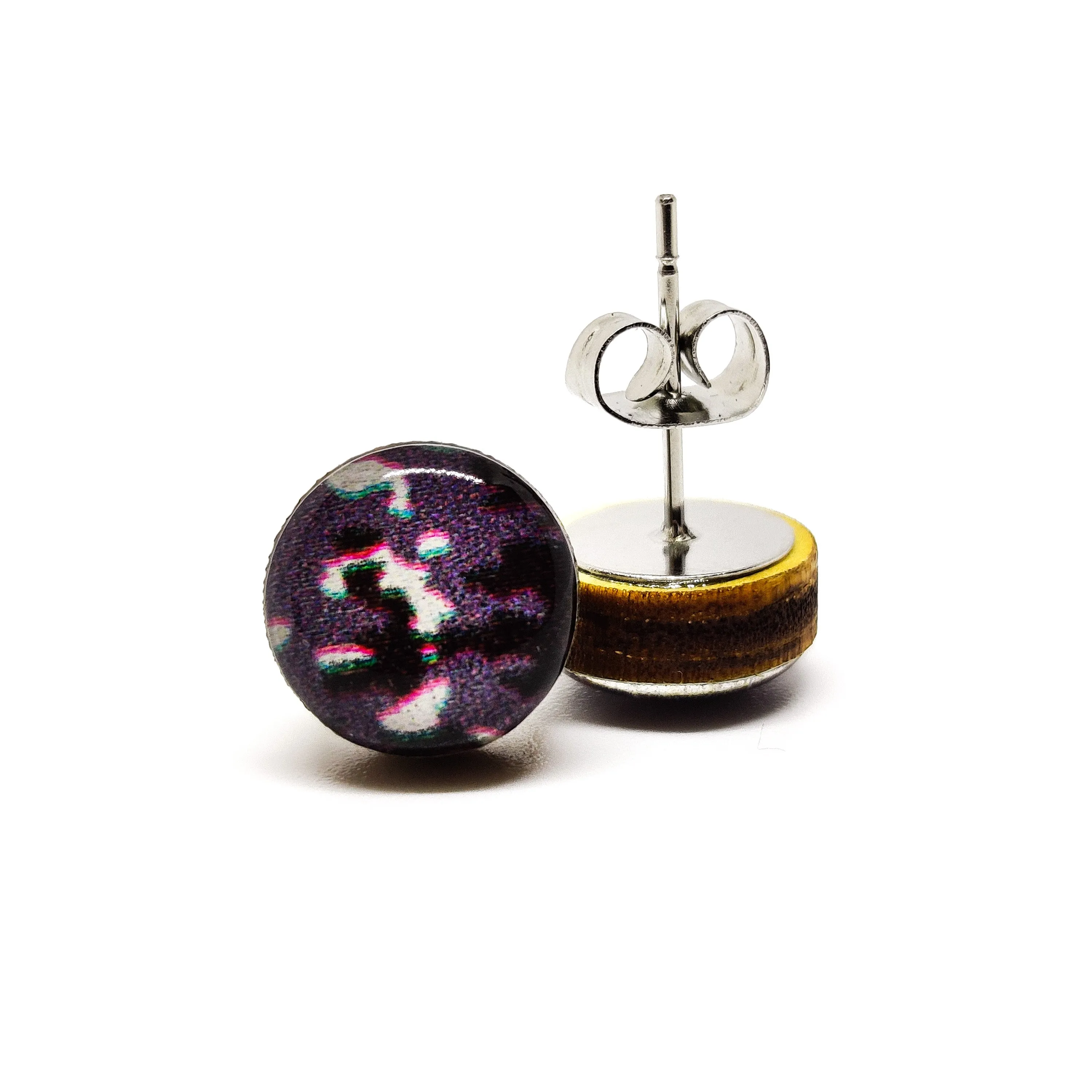 Snow Camo Stud Earrings by Candi Cove Designs