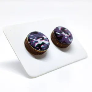 Snow Camo Stud Earrings by Candi Cove Designs