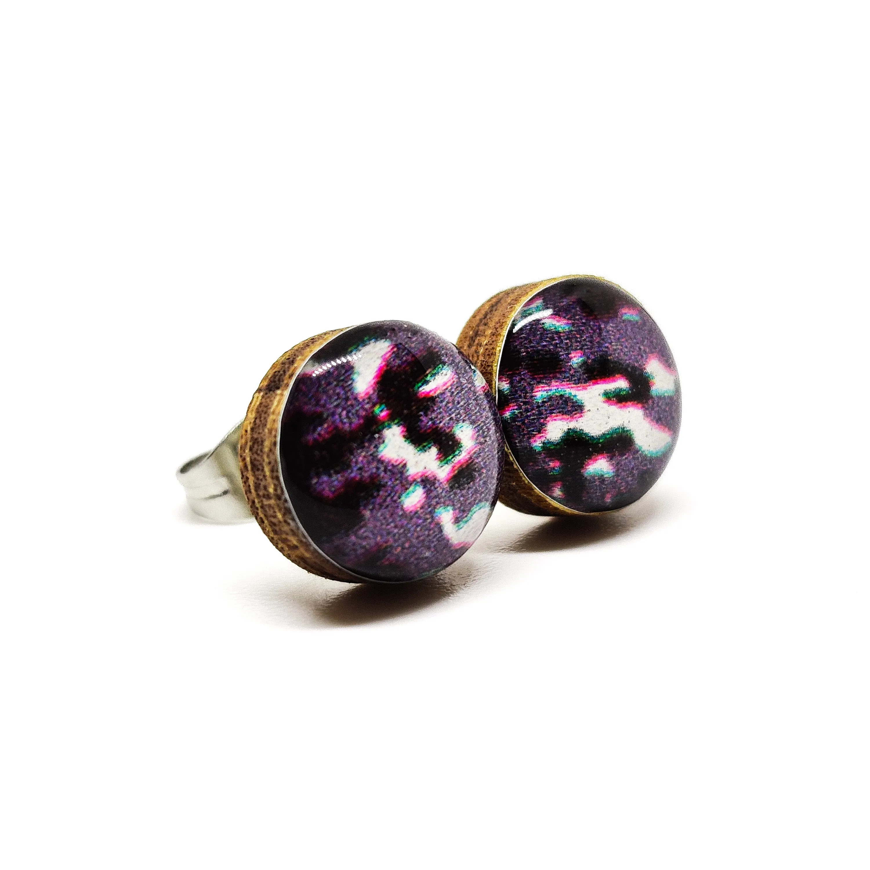 Snow Camo Stud Earrings by Candi Cove Designs