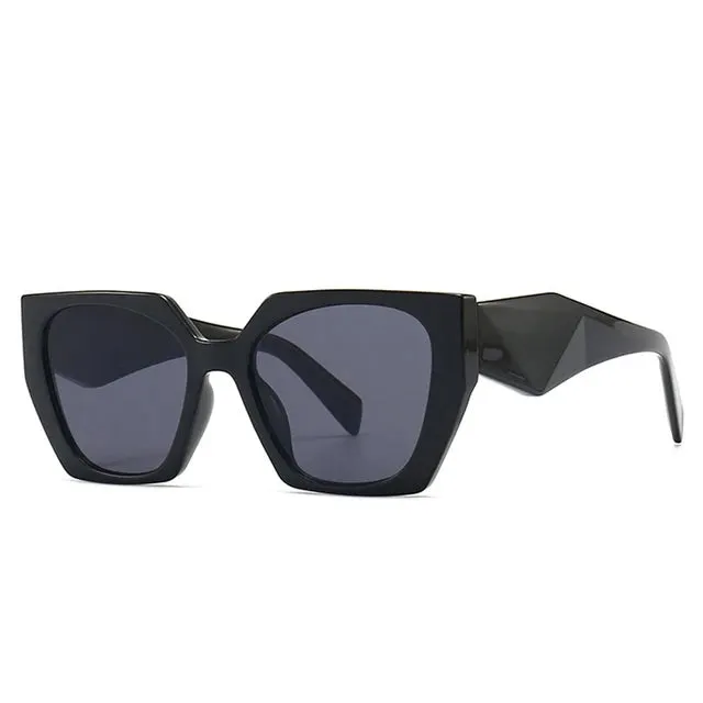 SO&EI Retro Polygon Cat Eye Colorful Sunglasses