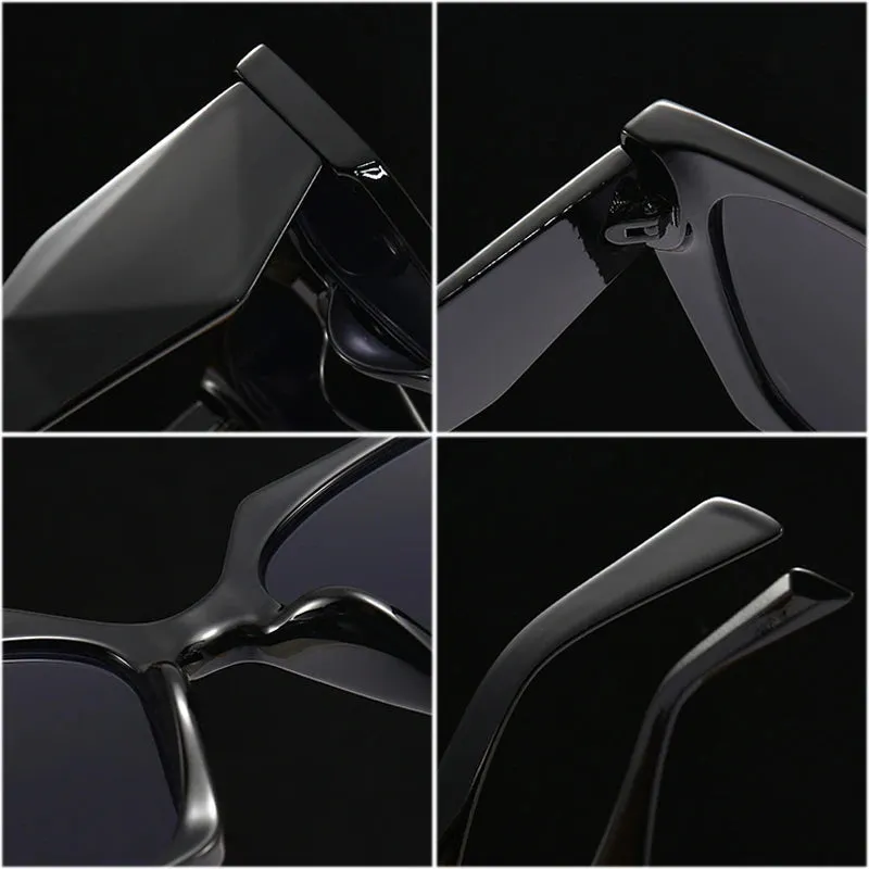 SO&EI Retro Polygon Cat Eye Colorful Sunglasses
