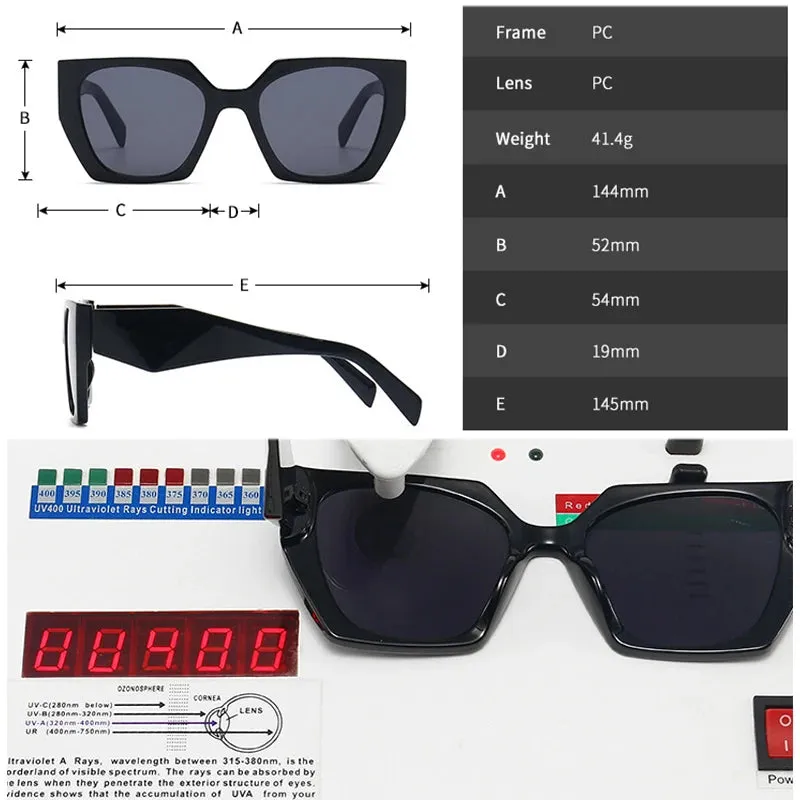 SO&EI Retro Polygon Cat Eye Colorful Sunglasses