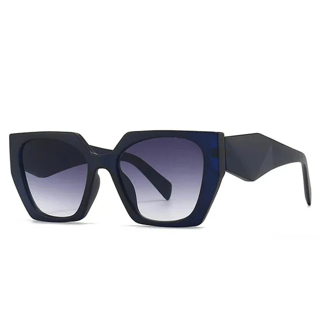SO&EI Retro Polygon Cat Eye Colorful Sunglasses