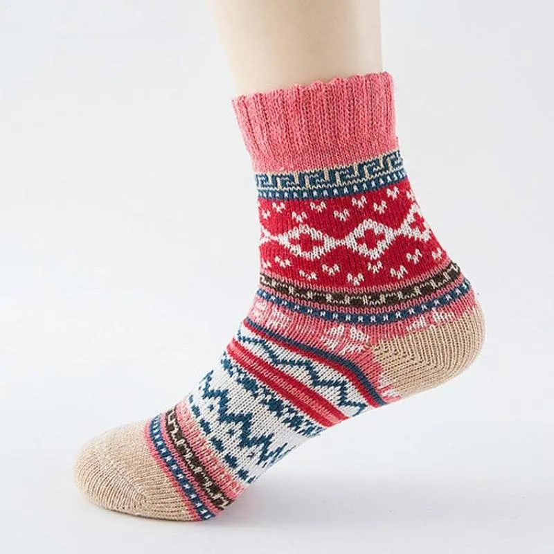 Soft and Thick Retro Colorful Winter Socks