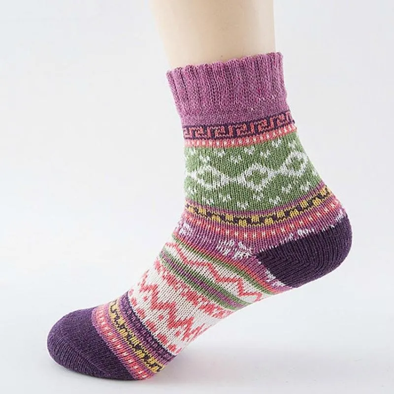 Soft and Thick Retro Colorful Winter Socks