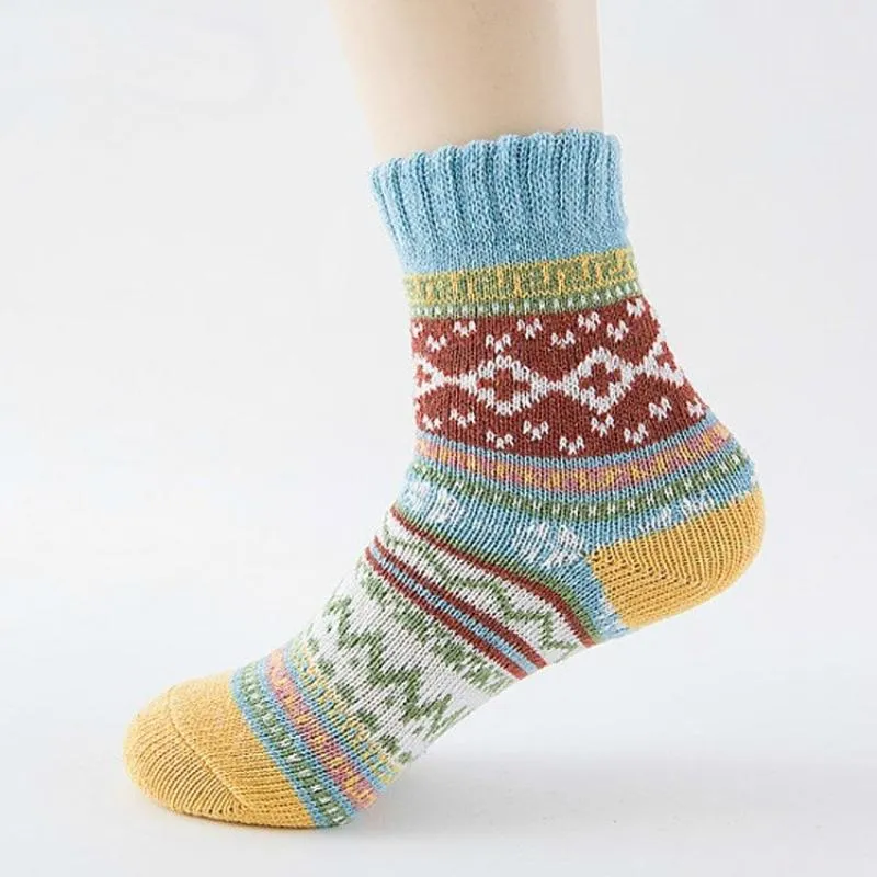 Soft and Thick Retro Colorful Winter Socks