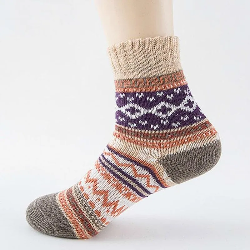 Soft and Thick Retro Colorful Winter Socks