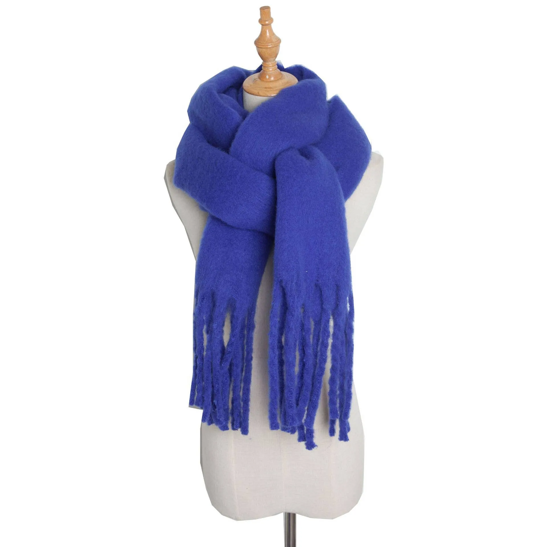 Soft Fringe Scarf Wrap - Mustard