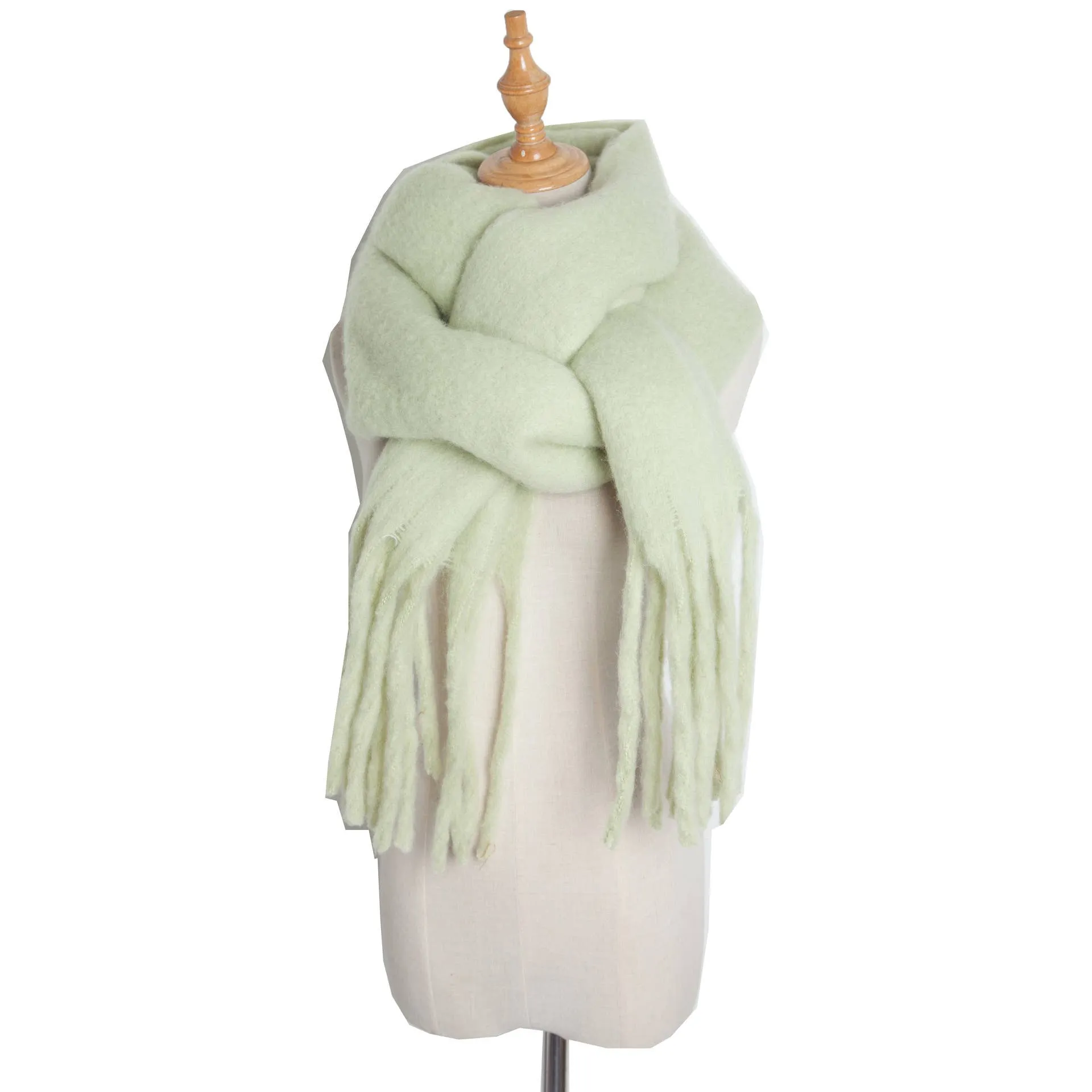 Soft Fringe Scarf Wrap - Mustard