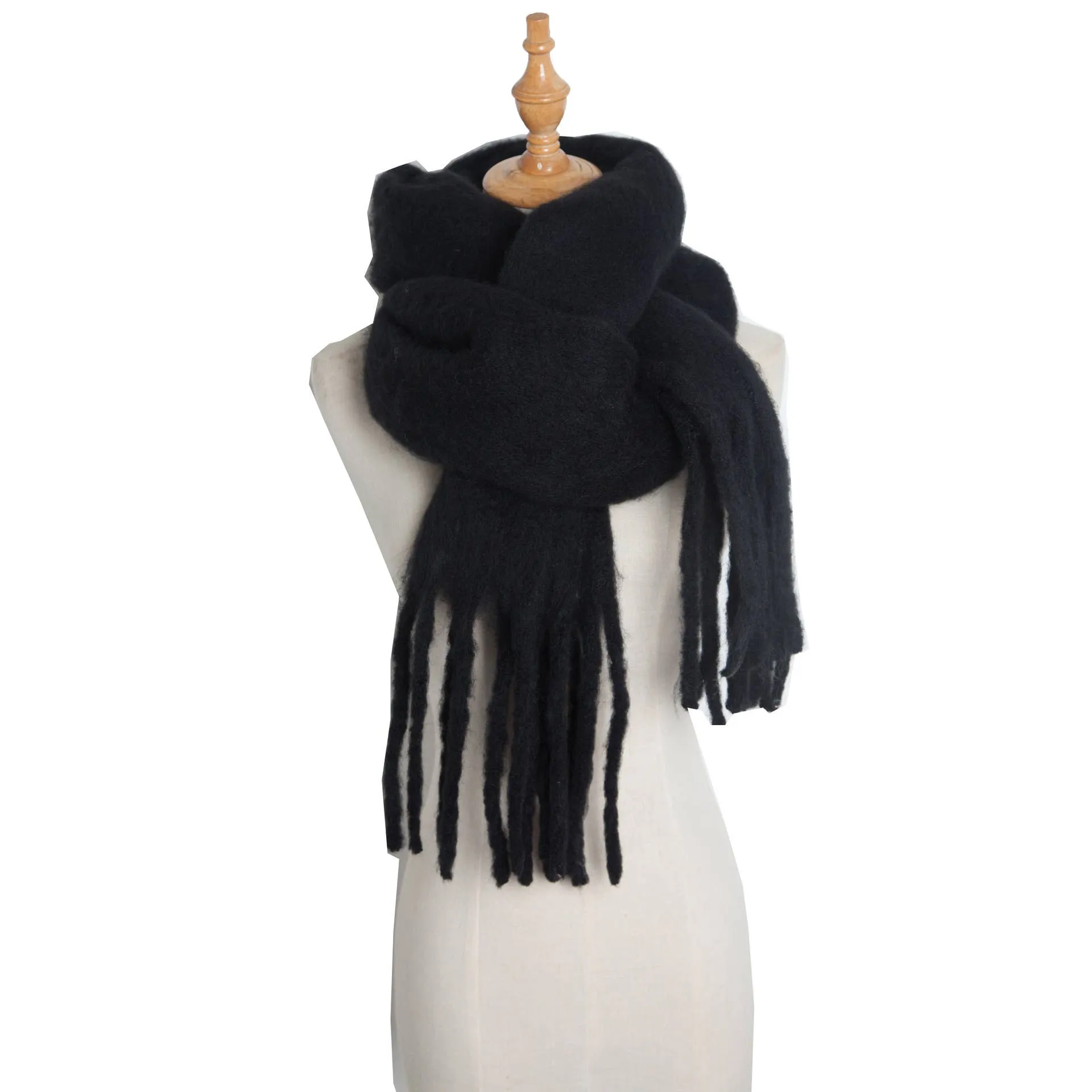 Soft Fringe Scarf Wrap - Mustard