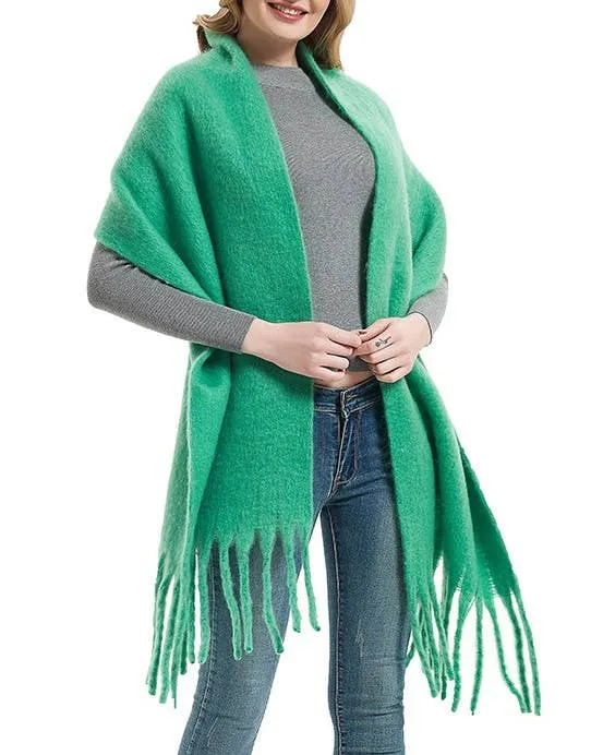 Soft Fringe Scarf Wrap - Mustard