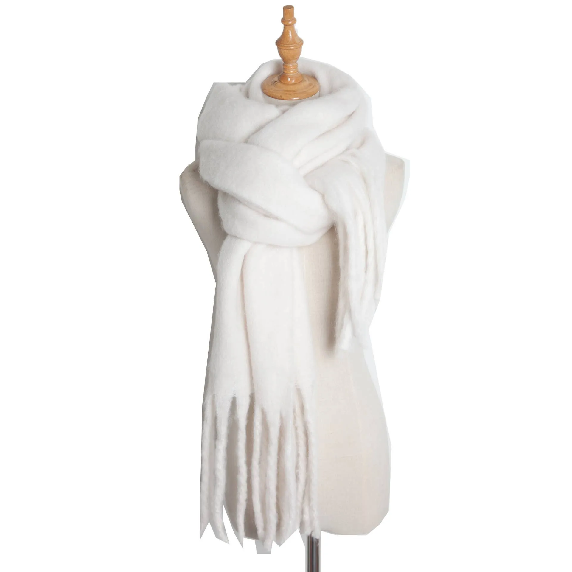 Soft Fringe Scarf Wrap - Mustard