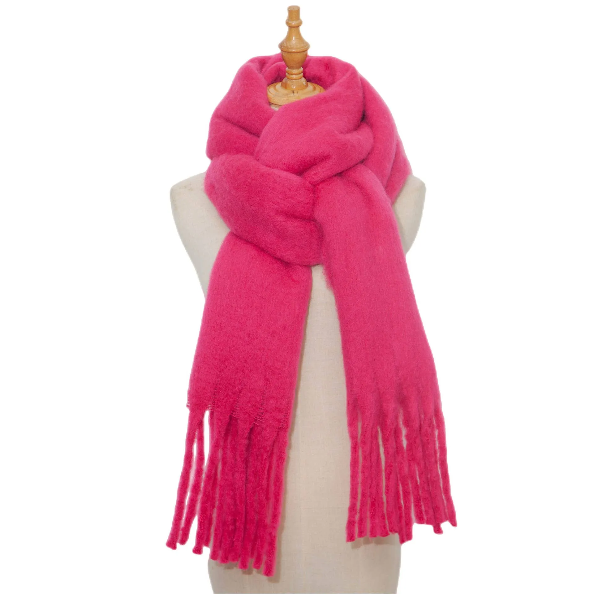 Soft Fringe Scarf Wrap - Mustard