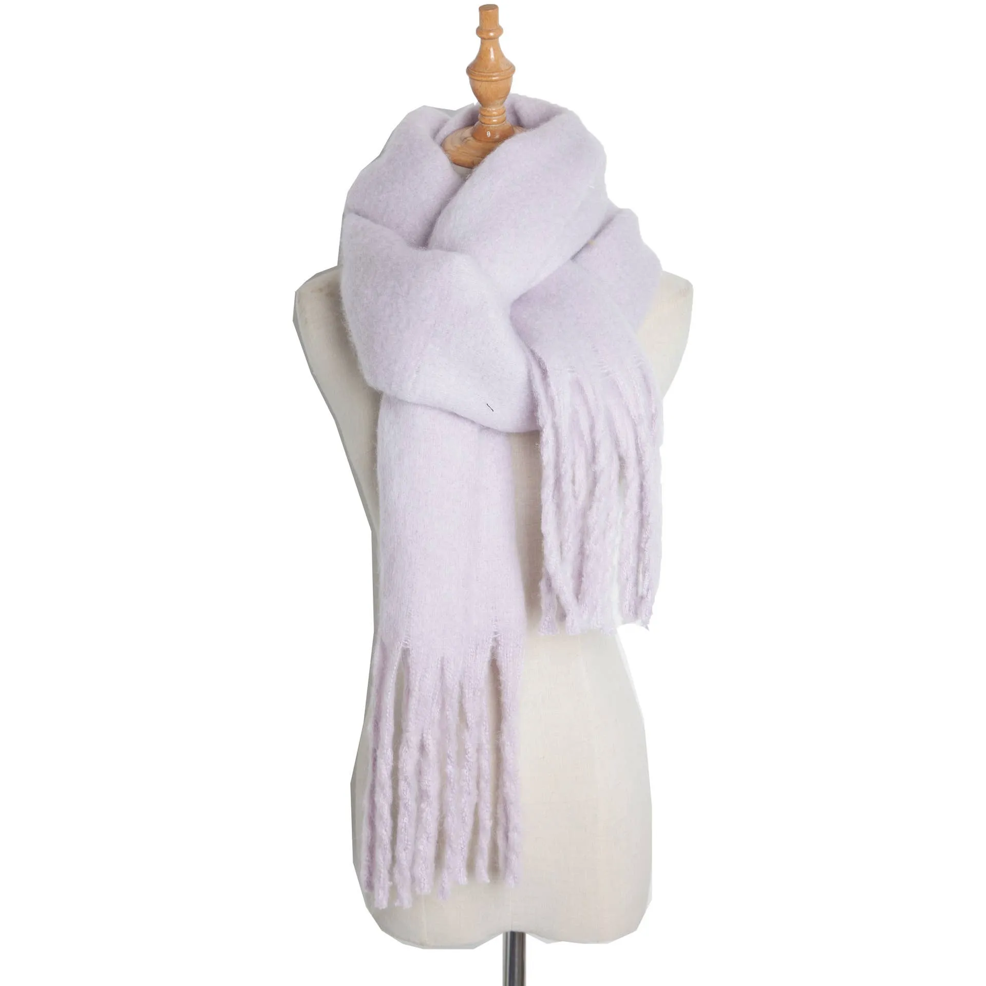 Soft Fringe Scarf Wrap - Mustard