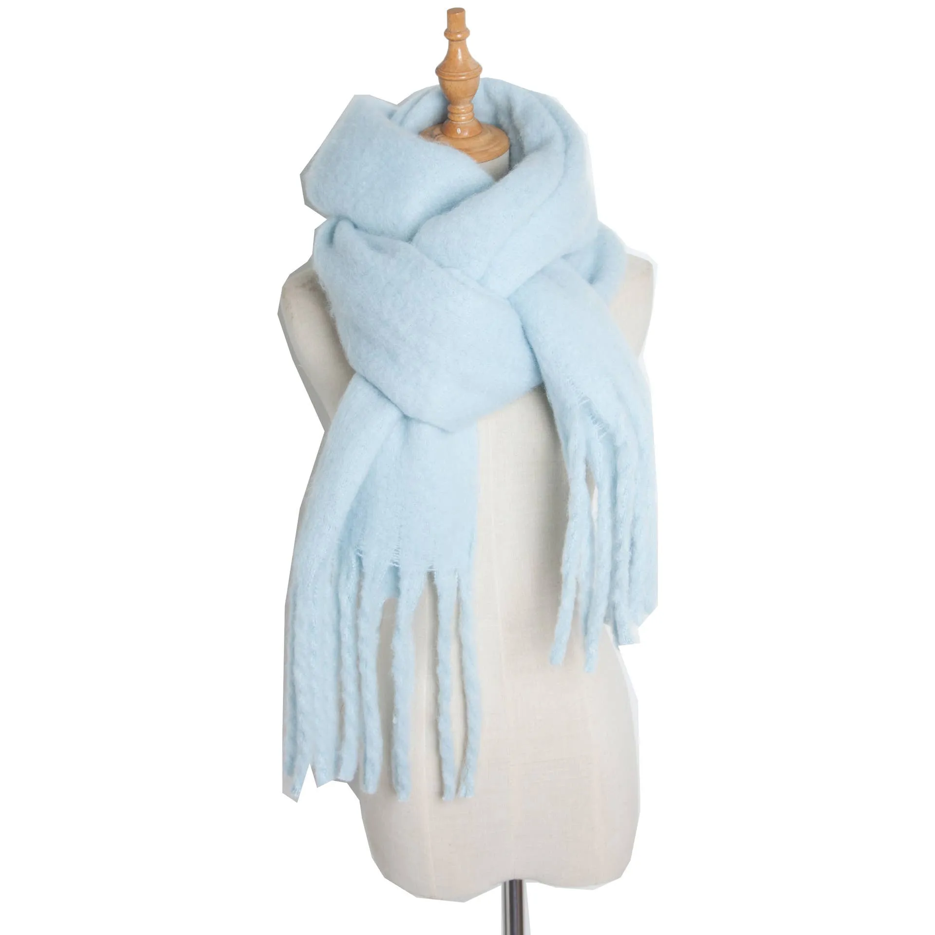 Soft Fringe Scarf Wrap - Mustard