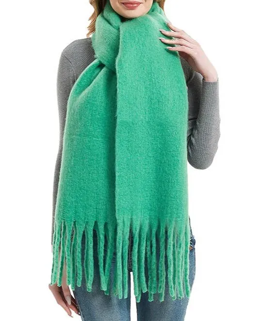 Soft Fringe Scarf Wrap - Mustard