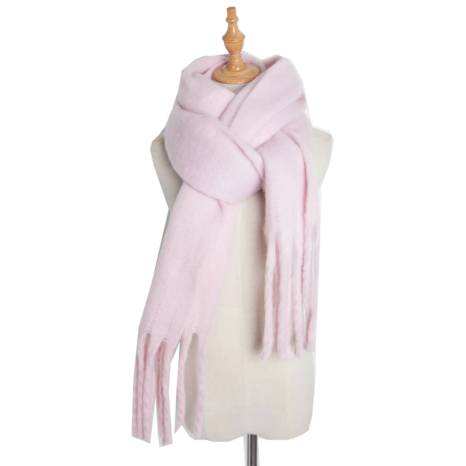 Soft Fringe Scarf Wrap - Mustard