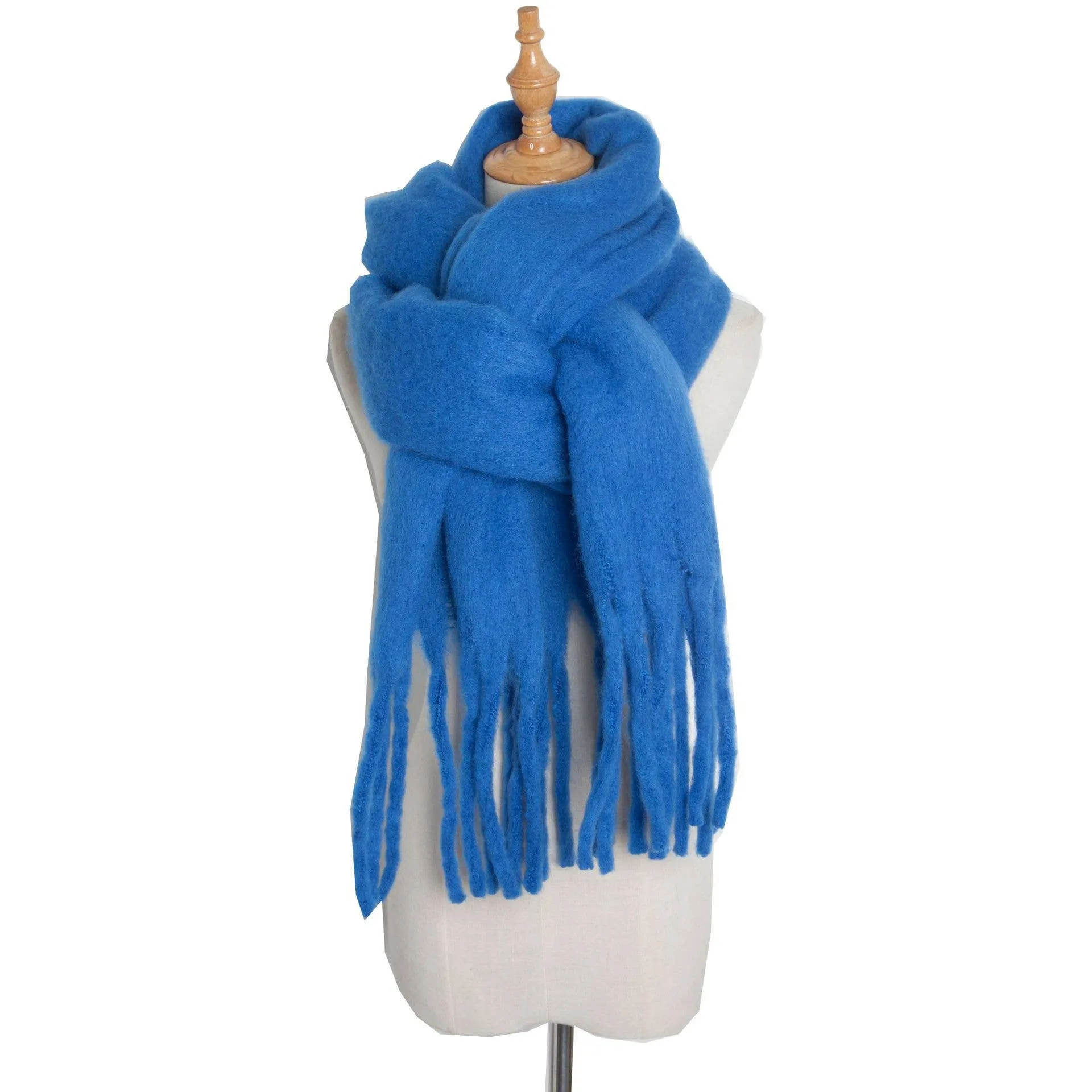 Soft Fringe Scarf Wrap - Mustard