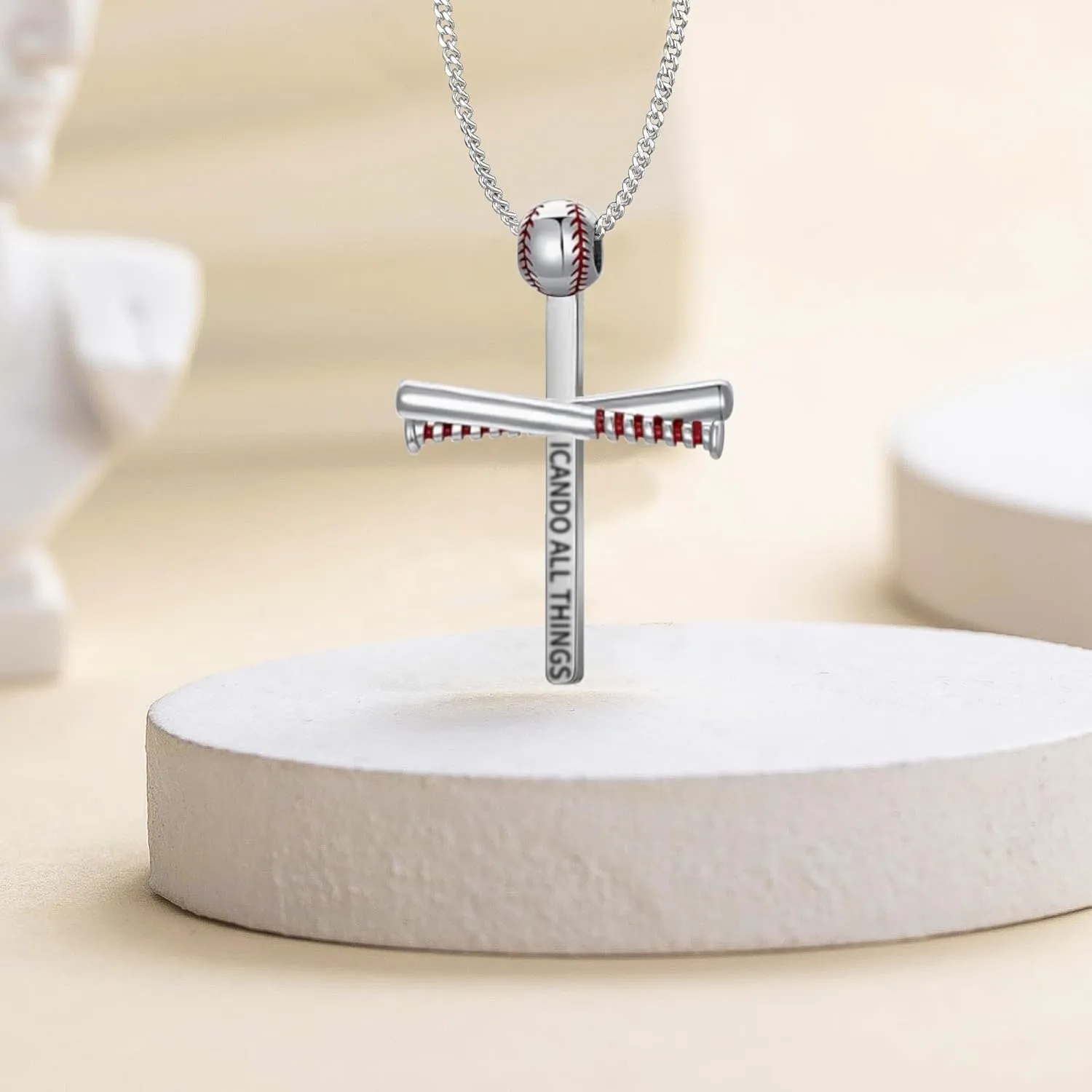 Softball/Volleyball/Baseball/Golf Necklace for Women Sterling Silver Softball Accessories Softball Gift Volleyball Charm Sport Jewelry Gifts for Women Heart Pendant Baseball Mom Gifts for Players Team