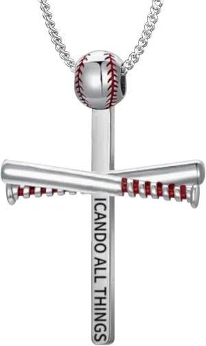 Softball/Volleyball/Baseball/Golf Necklace for Women Sterling Silver Softball Accessories Softball Gift Volleyball Charm Sport Jewelry Gifts for Women Heart Pendant Baseball Mom Gifts for Players Team