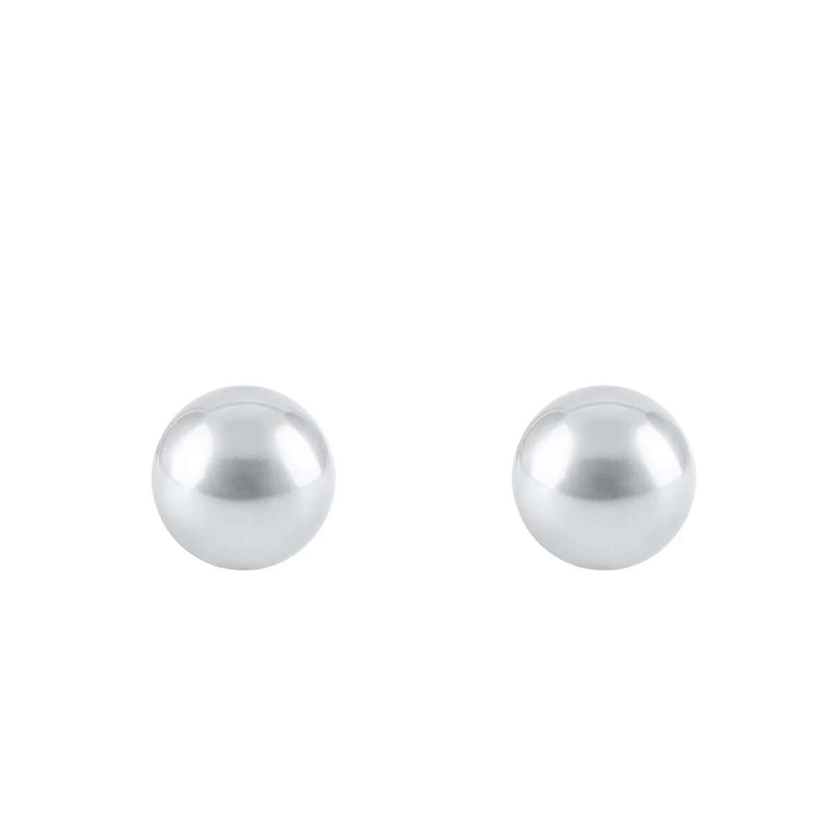 Soleil Collection 5mm Ball Stud Earrings | 9K White Gold