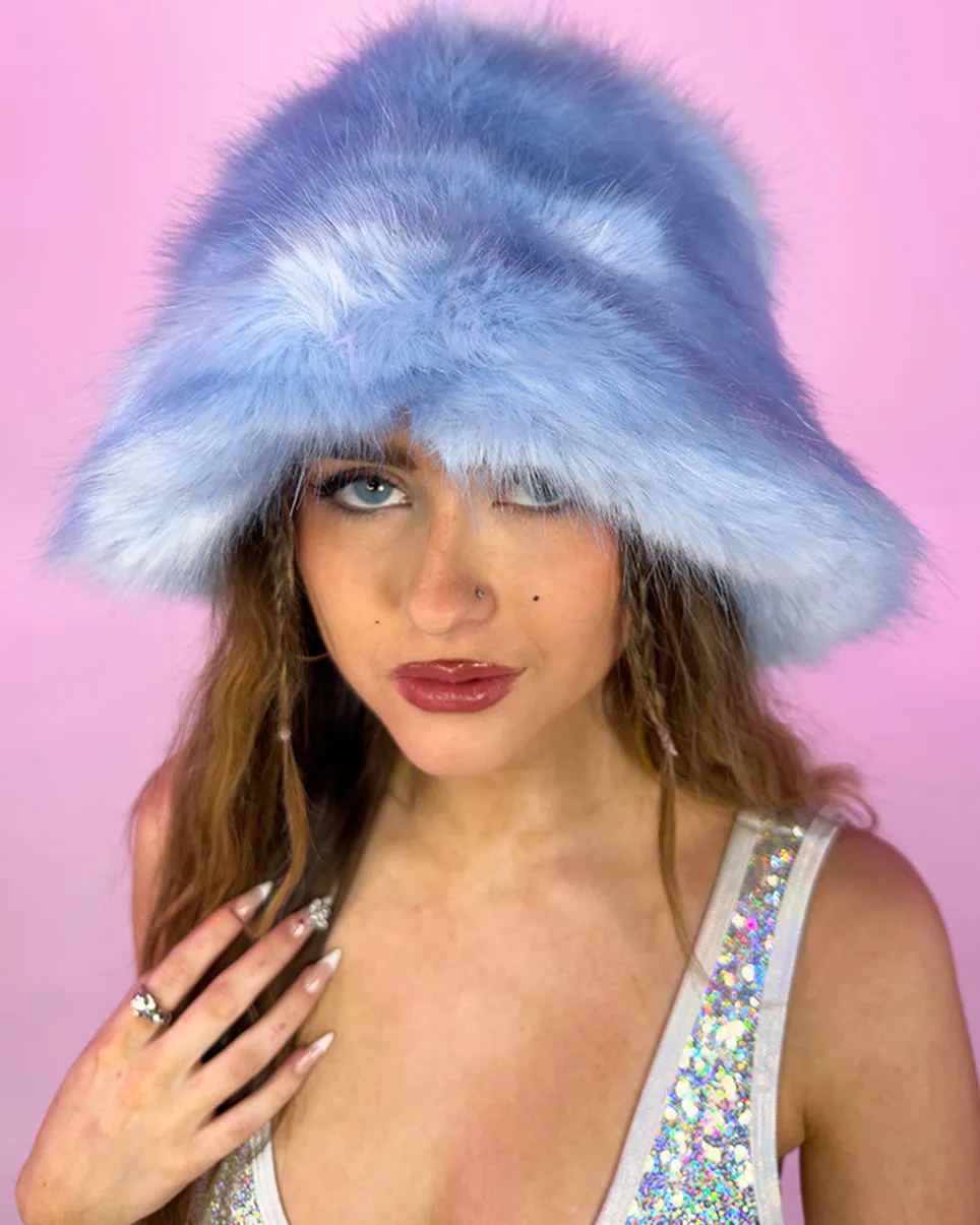 Solid Fluffy Bucket Hat