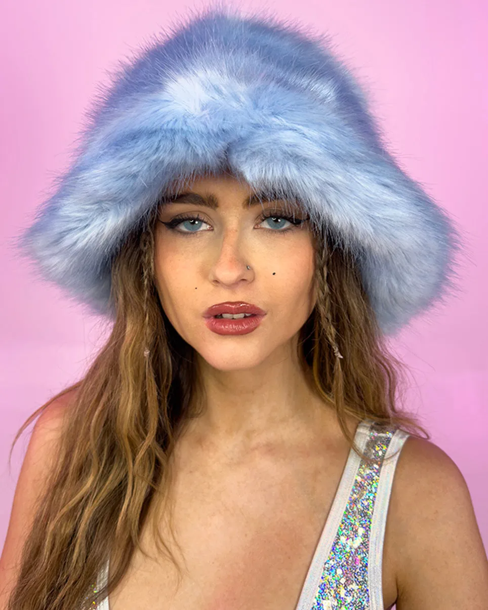 Solid Fluffy Bucket Hat