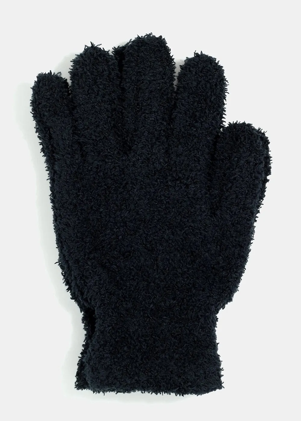 Solid Fuzzy Winter Gloves