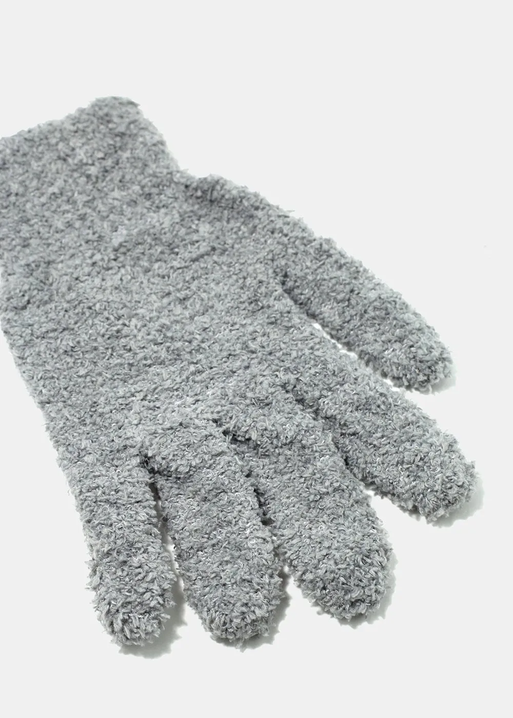 Solid Fuzzy Winter Gloves