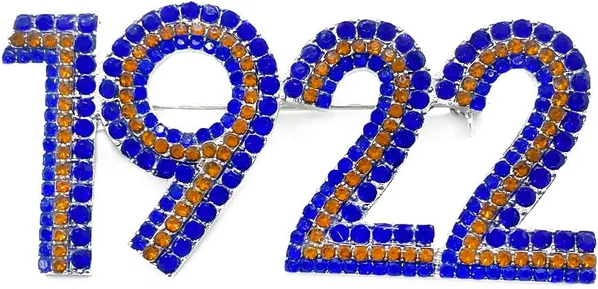 Sorority SIGMA GAMMA RHO society Jewelry 1922 Rhinestone Metal Brooch pin
