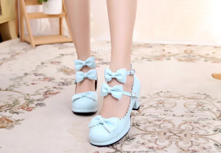 Sosic~Gott Melody~ Round-head Bowtie Leather Lolita Shoes