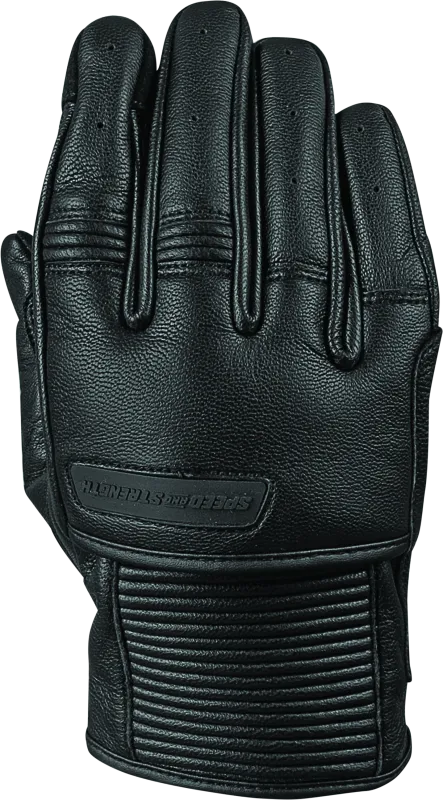 Speed and Strength Off the Chain Leather Gloves Black - Medium