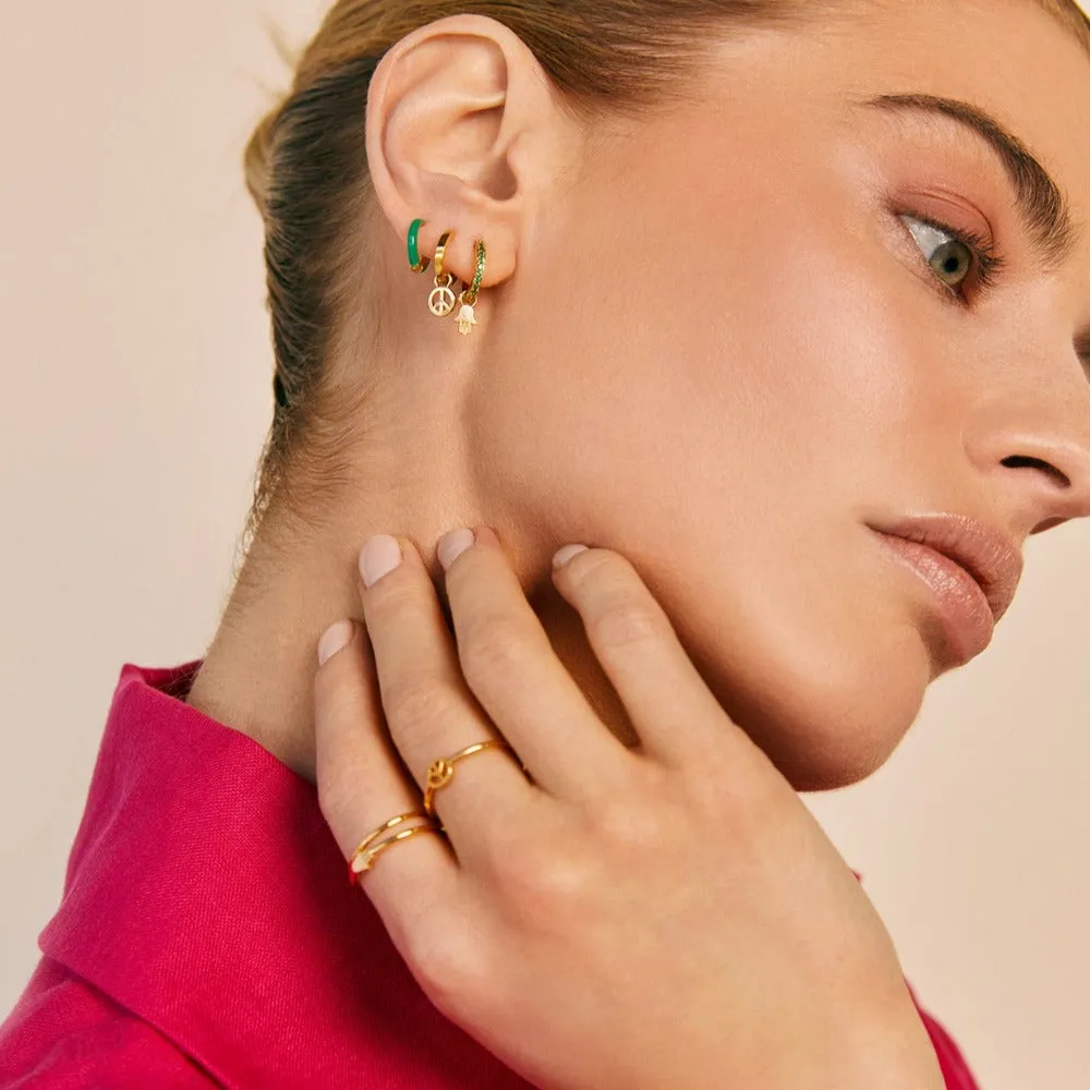 Spiritual Charm Ring Stacking Set