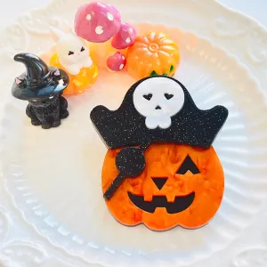 Spooky Halloween Pumpkin Brooch