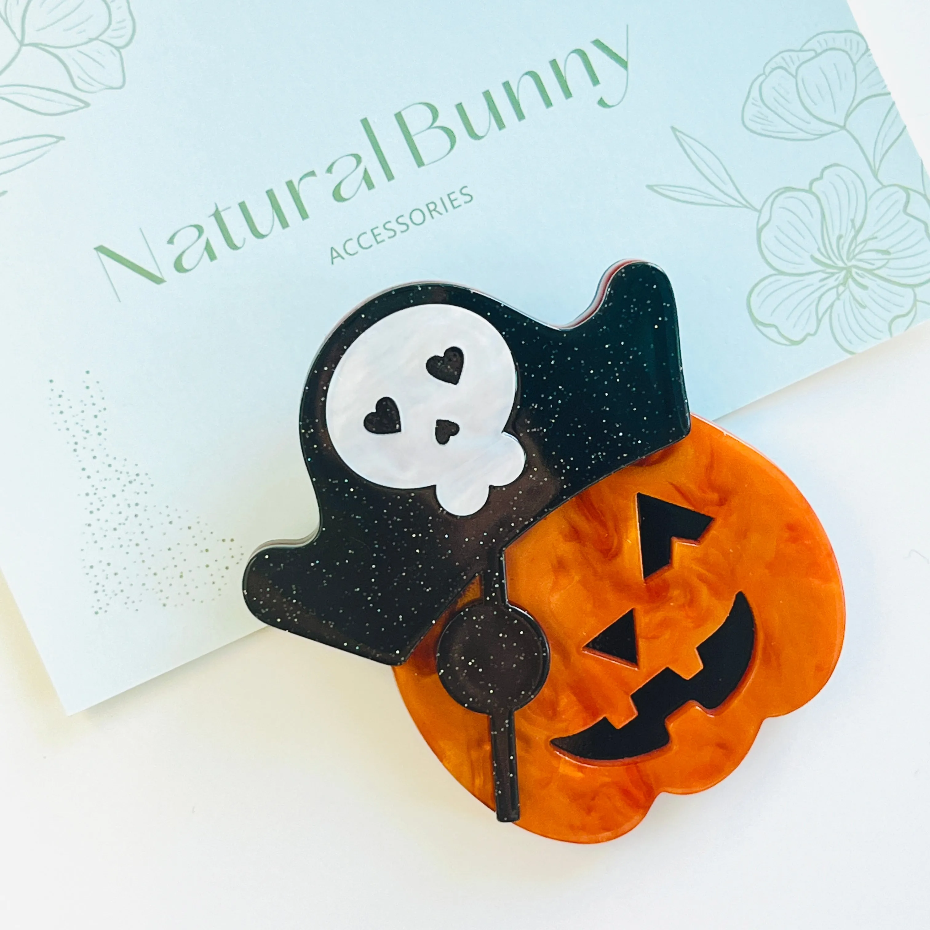 Spooky Halloween Pumpkin Brooch