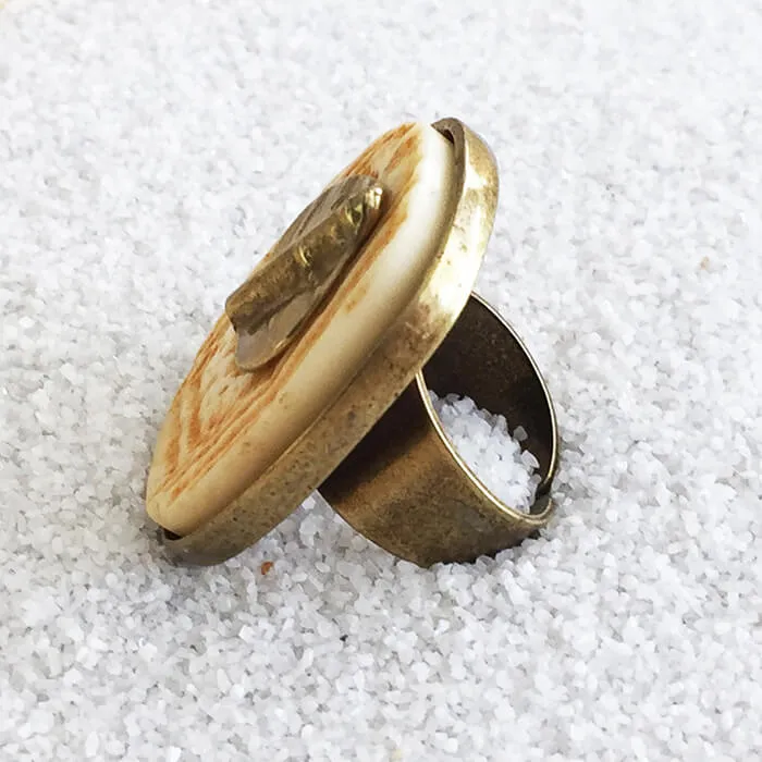 Spring Leaf Large Statement Ring- ON SALE