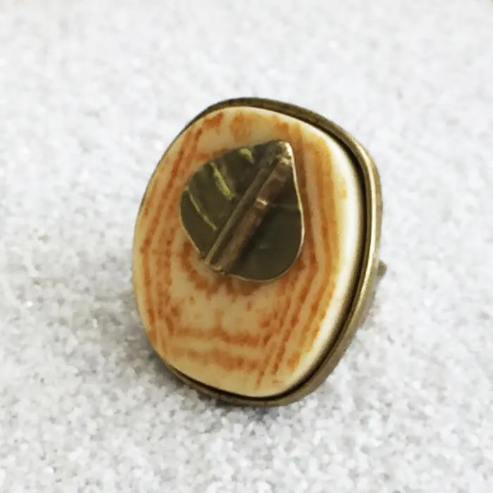 Spring Leaf Large Statement Ring- ON SALE