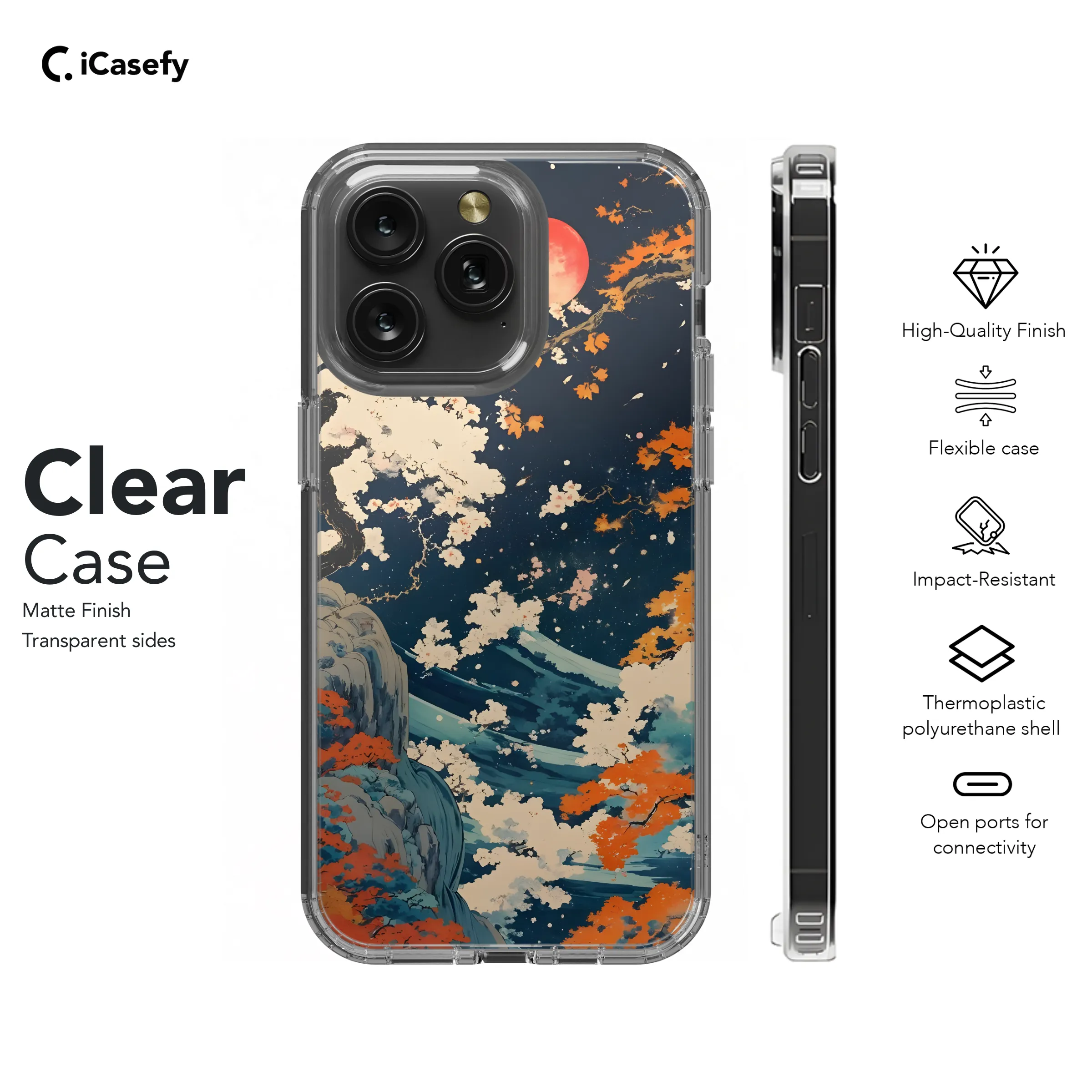 Spring Moon Sakura Nocturne Phone Case iPhone Samsung Cover Pixel 1900