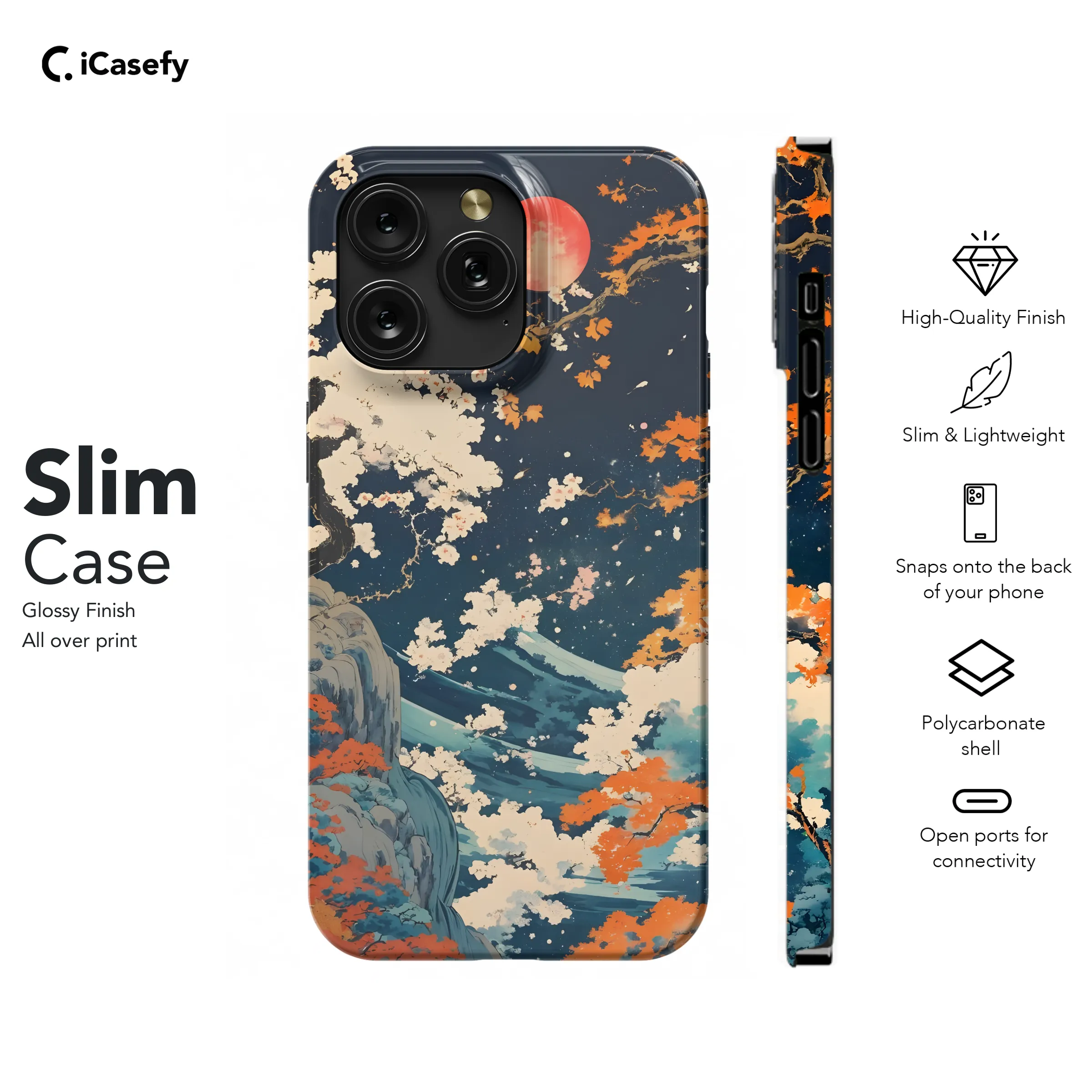 Spring Moon Sakura Nocturne Phone Case iPhone Samsung Cover Pixel 1900