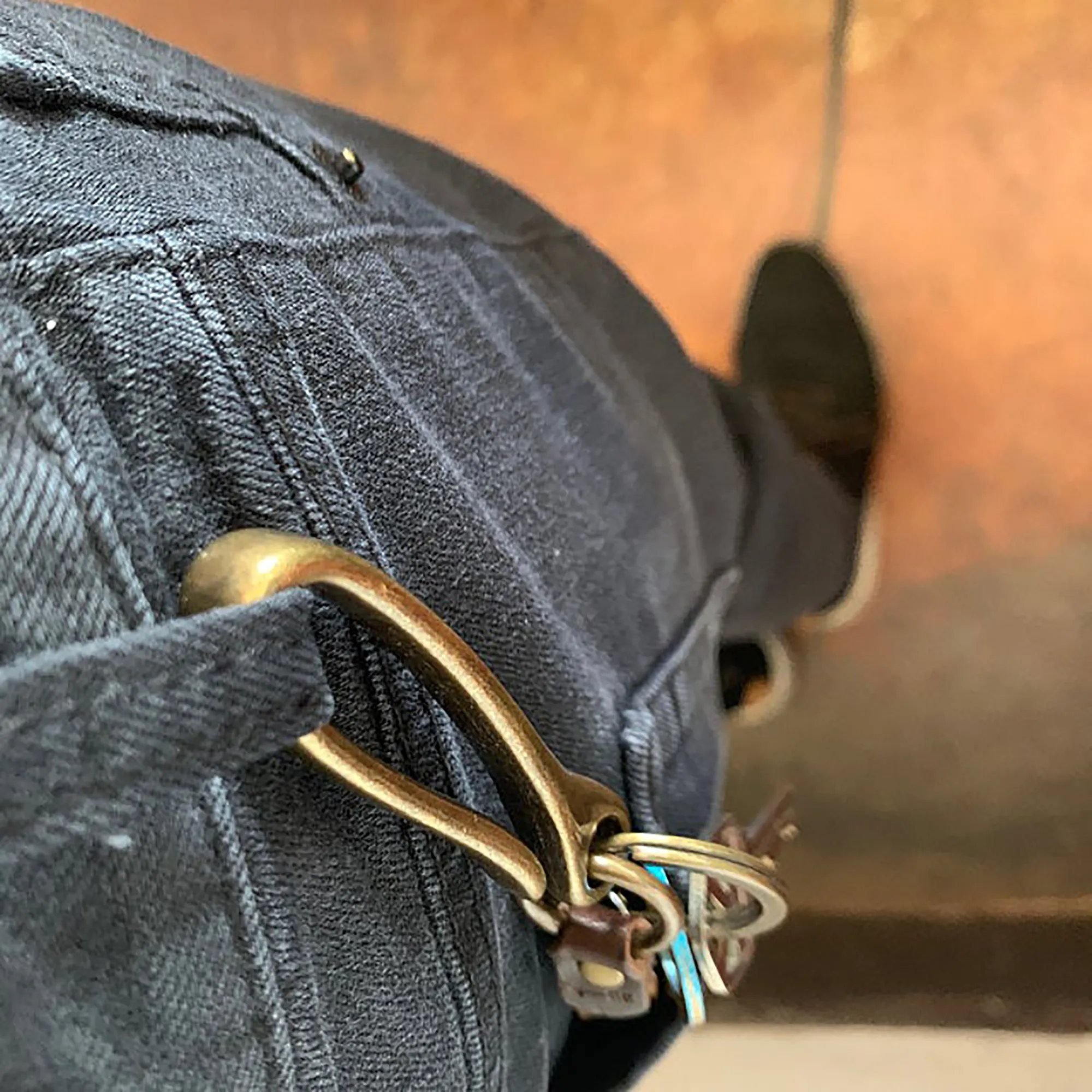 Spring Mount - Japanese Fish Hook Personalized Horween Leather Keychain