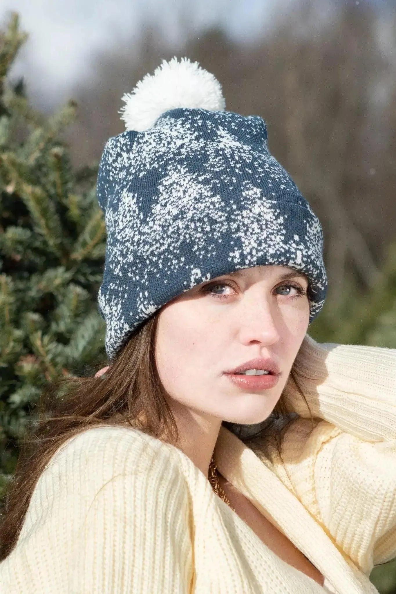 Spruce Winter Hat with Pom Pom & Waterproof Dog Collar Matching Set