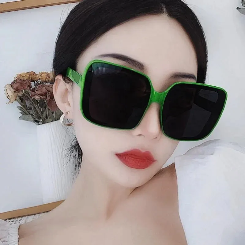 Square Frame Trendy Oversized Outdoor Fashion Women's Sunglasses