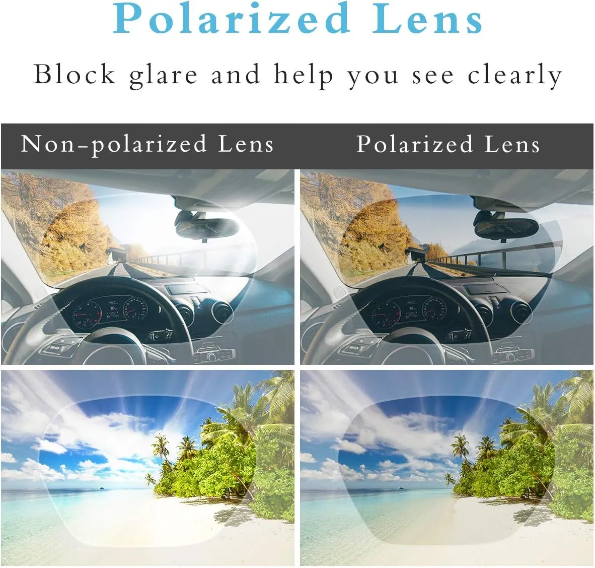 Square Oversized Polarized Fit Over Sunglasses Over Glasses with Lightweight Large Frame for Woman Man