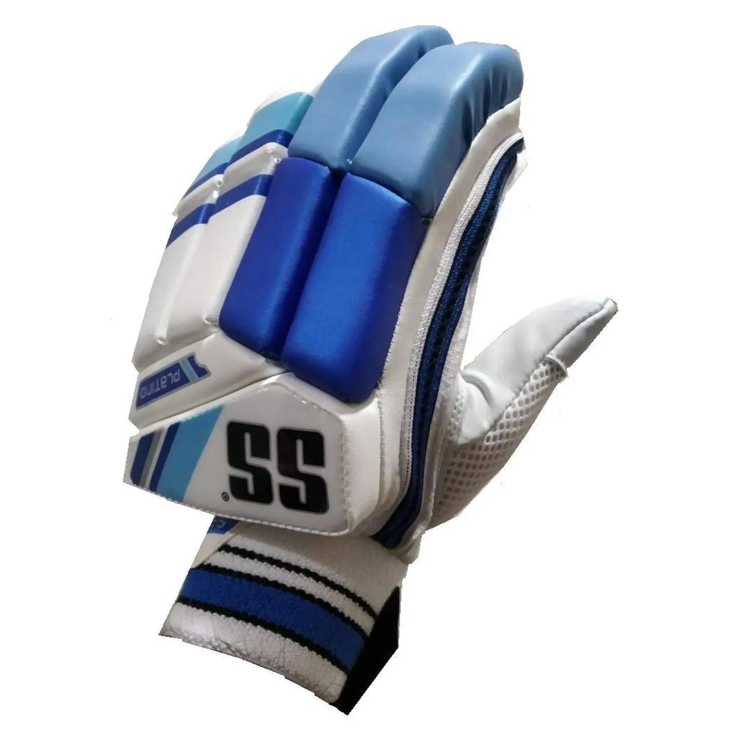 SS Platino LH Batting Gloves, White/Blue
