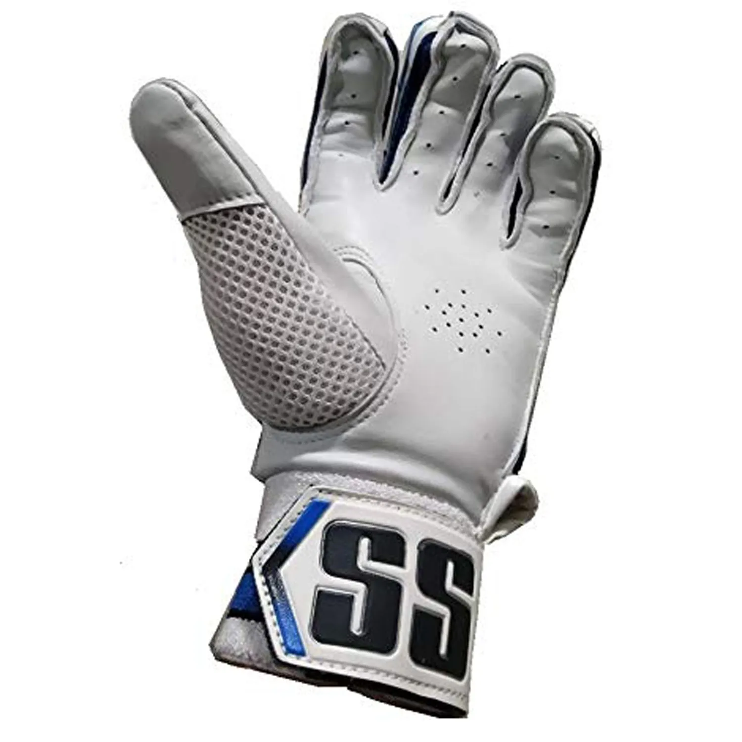 SS Platino LH Batting Gloves, White/Blue
