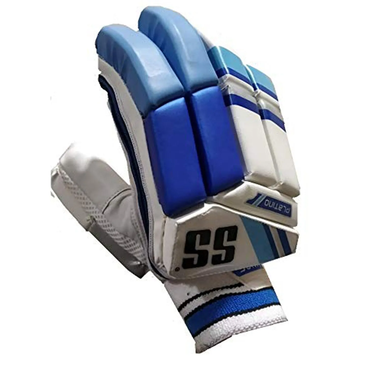 SS Platino LH Batting Gloves, White/Blue